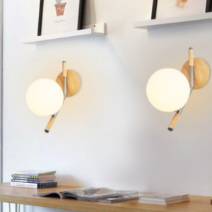 AQUEENA Globe Wall Lamp