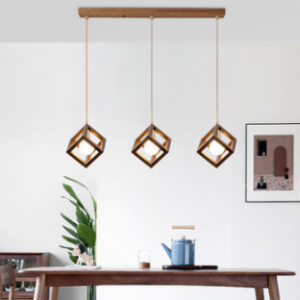 CUBIC Wooden Pendant Light