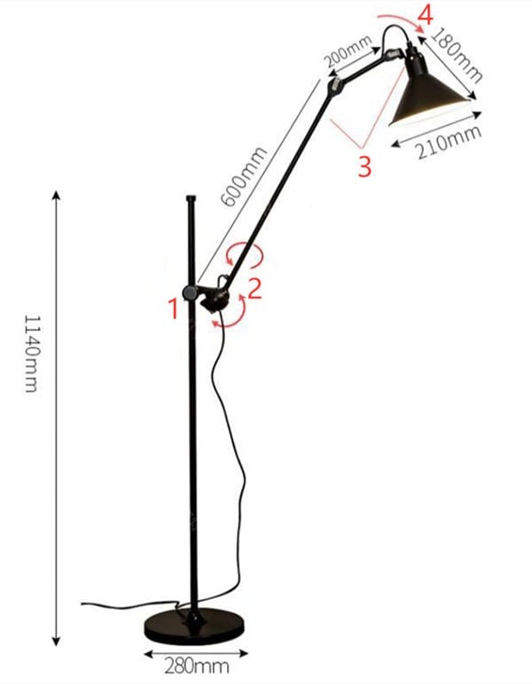 Lampe Gras 215 Floor Lamp