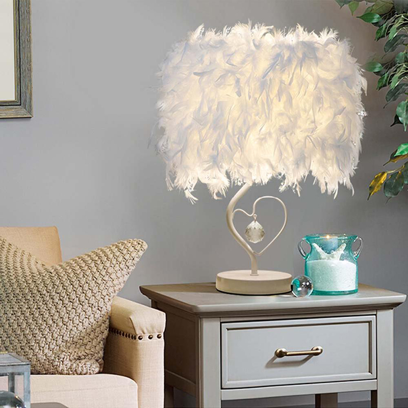Feather Crystal Table Lamp