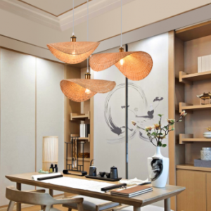 Lotus Wooden Pendant Light