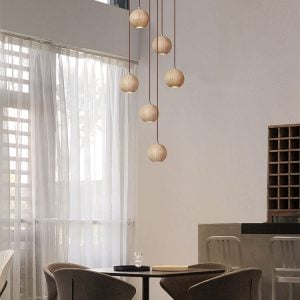 Ball Wooden Pendant Light