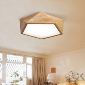 LUCENT Octagon Jewel LED Ceiling Lamp in Wood