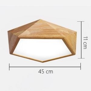 LUCENT Octagon Jewel LED Ceiling Lamp in Wood