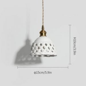Openwork Ceramic Pendant Light