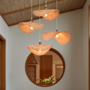 Lotus Wooden Pendant Light
