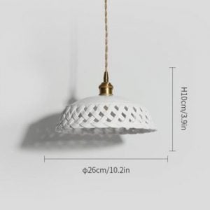 Openwork Ceramic Pendant Light