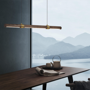 HOMER Round Case Wooden Pendant Light