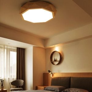 LUCENT Octagon Jewel LED Ceiling Lamp in Wood