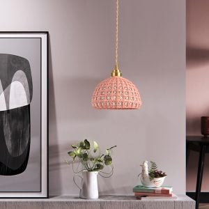 Flower Basket Ceramic Pendant Light