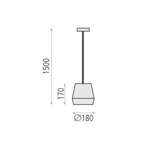 Suspension lamp Herc made of cement