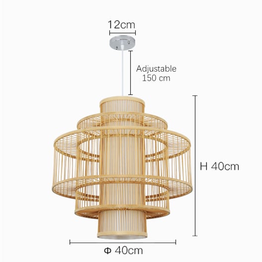 Chinese Bamboo Weaving Creative Chandelier