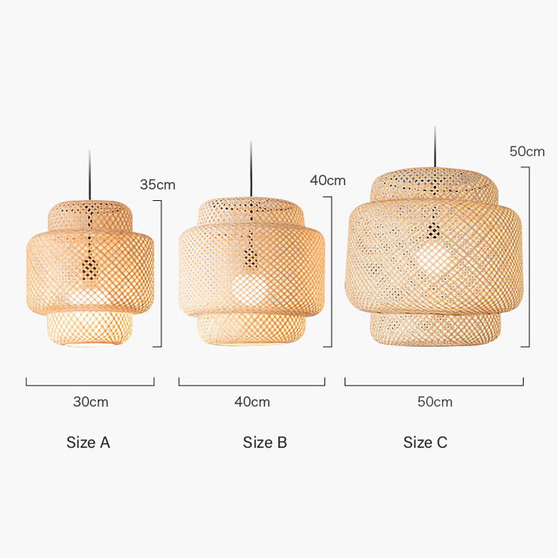Inn Rattan Pastoral Zen Pendant Light