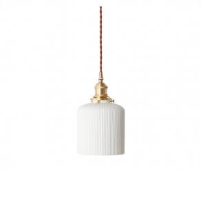 Striped Ceramic Pendant Light