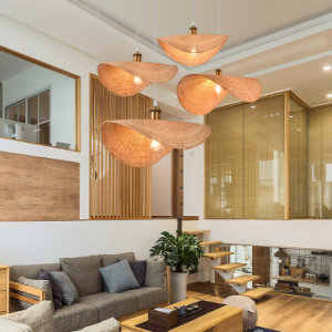 Lotus Wooden Pendant Light