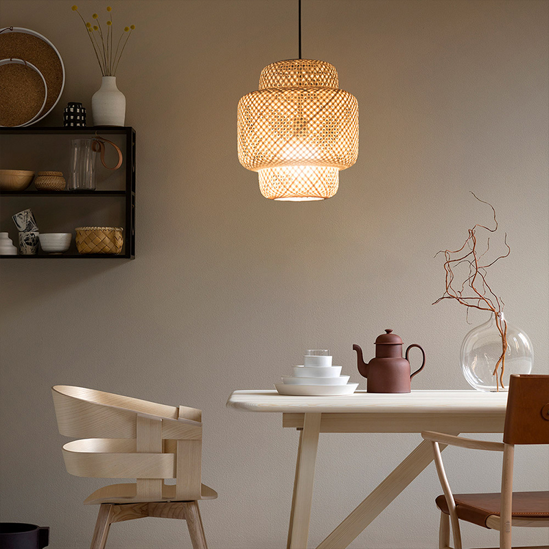 Inn Rattan Pastoral Zen Pendant Light